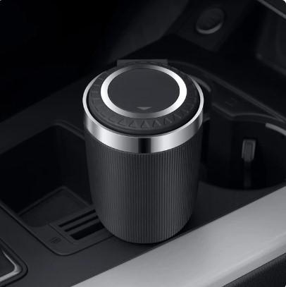 Stainless Steel LED Portable Car Ashtray with Lid