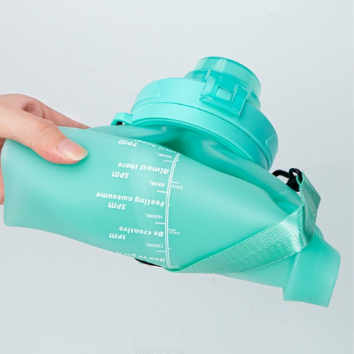 Collapsible Water Bottles, 2L/64OZ Travel Water Bottle with Straw, Leakproof Large Water Bottle for Travel Outdoor Sports