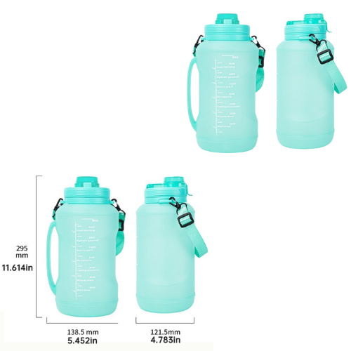 Collapsible Water Bottles, 2L/64OZ Travel Water Bottle with Straw, Leakproof Large Water Bottle for Travel Outdoor Sports