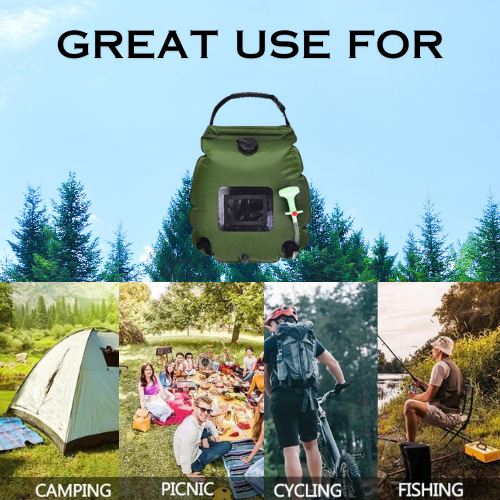 Enjoy refreshing outdoor showers with our Portable Camping Shower Bag - 20L Solar Shower. Perfect for camping and traveling.