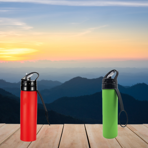 Folding Water Bottle Silicone Outdoor Fitness Sports Portable Water Bottle Folding For Travel Holiday Gifts