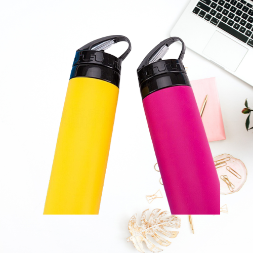 Folding Water Bottle Silicone Outdoor Fitness Sports Portable Water Bottle Folding For Travel Holiday Gifts