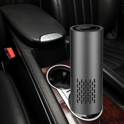 Portable car air purifier with touch screen convenience for a purified driving experience.