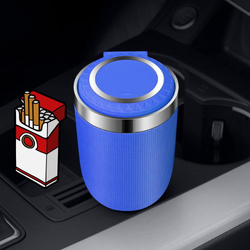 Upgrade your car with our LED-lit Cigarette Ashtray Cup – Stylish, portable, and convenient for on-the-go use. Choose from Red, Black, or Blue. A sleek solution to keep your car interior fresh and classy. Order now!