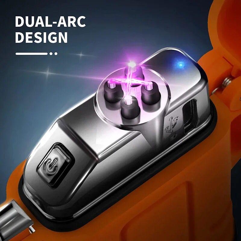 Waterproof Windproof Double Arc USB Rechargeable Plasma Lighter