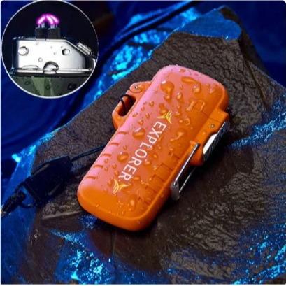 Waterproof Windproof Double Arc USB Rechargeable Plasma Lighter