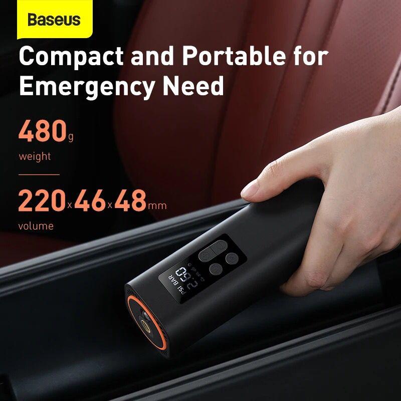 Baseus Car Inflator Pump - Your On-the-Go Tire Maintenance Solution! Experience intelligent inflation, powerful performance, and ultimate convenience with this 12V Smart Electric Tire Pump. Stay road-ready wherever you go!