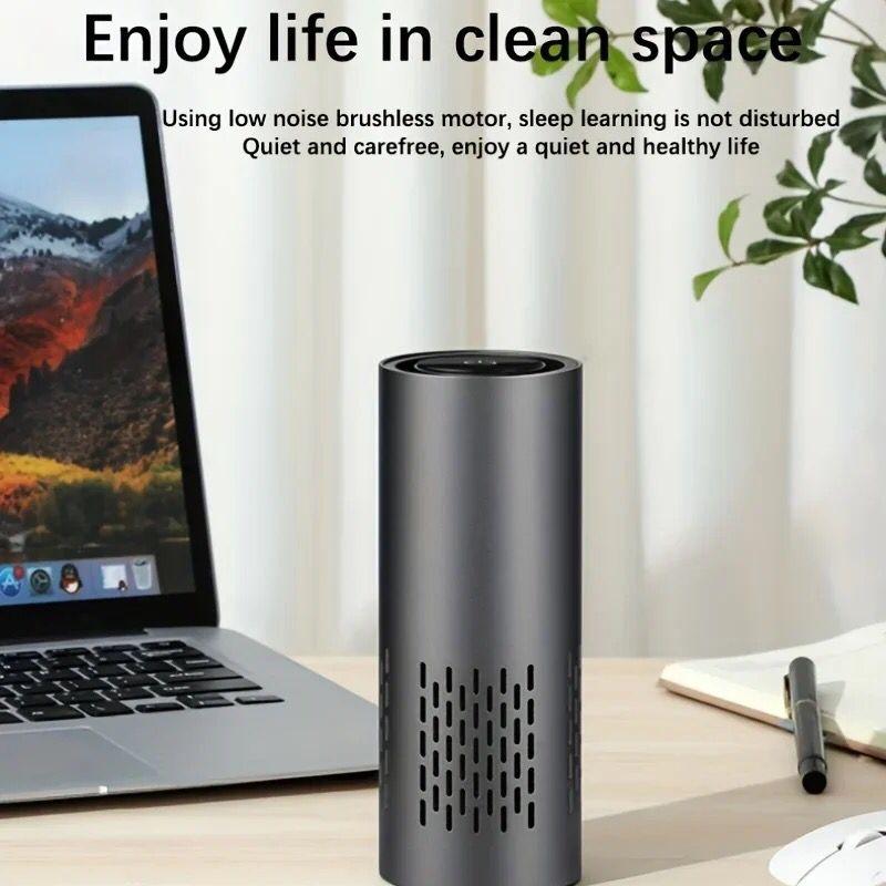 Portable car air purifier with touch screen convenience for a purified driving experience.