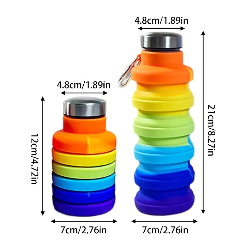 Folding Water Bottle Outdoor Retractable Kettle Sport Water Cup Travel Portable Drinking Collapsible Cup BPA FREE