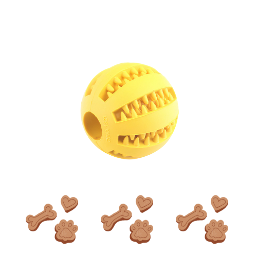 Elevate playtime with our durable and safe Dog Ball Toy for small dogs and puppies. Promote dental health and keep your furry friend entertained – the perfect interactive toy!