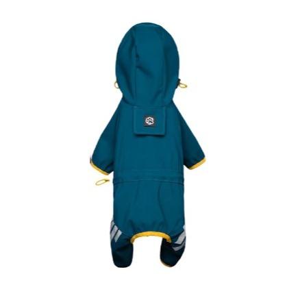 this jumpsuit offers ultimate protection on rainy days. Keep your pet comfortable and chic during outdoor adventures. Order now for a fashionable and functional raincoat for your beloved companion!