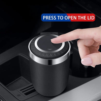 Stainless Steel LED Portable Car Ashtray with Lid