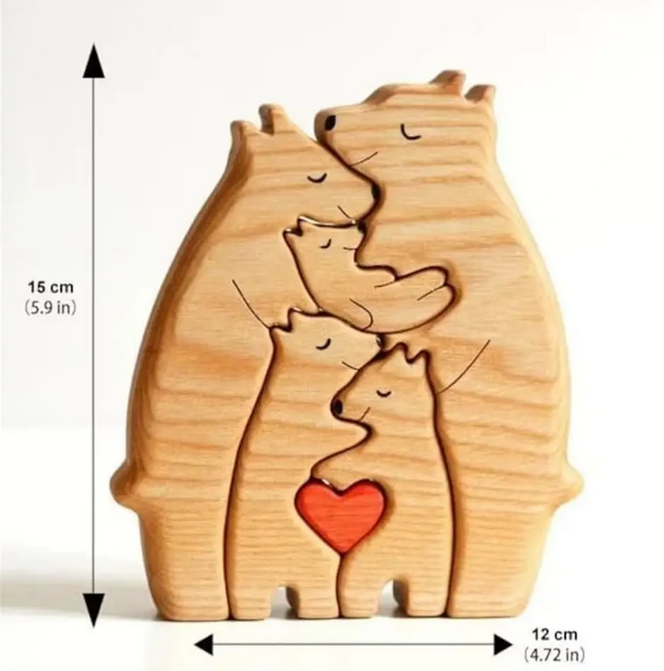 Bear Family Wooden Puzzle - Engage your child&