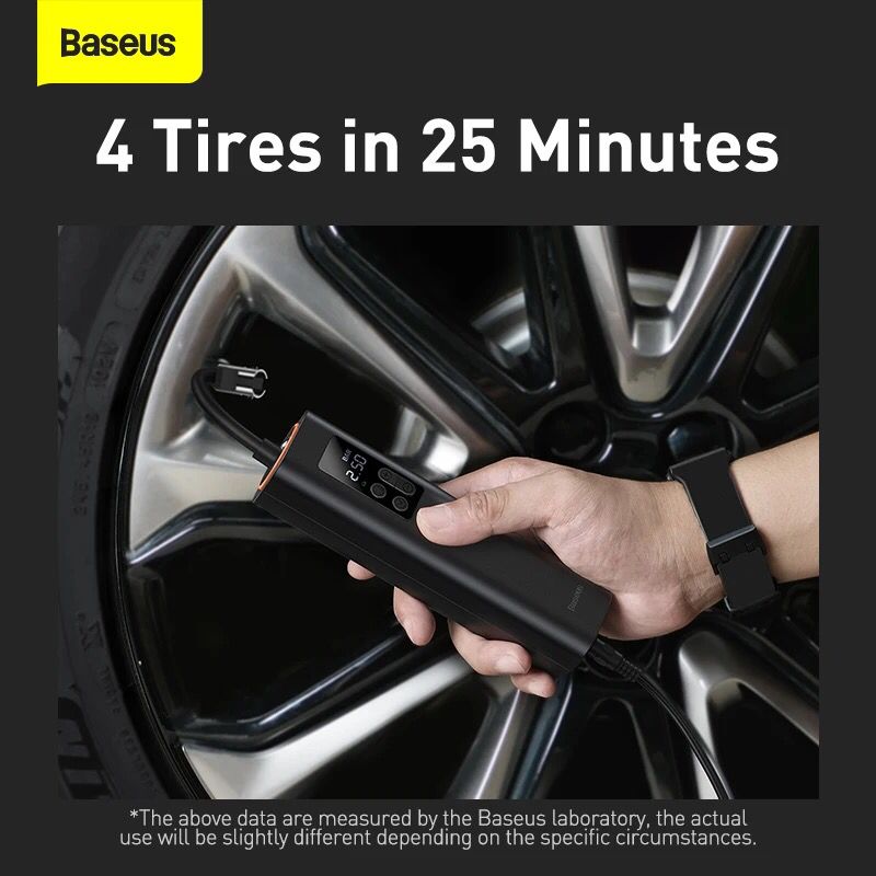 Baseus Car Inflator Pump - Your On-the-Go Tire Maintenance Solution! Experience intelligent inflation, powerful performance, and ultimate convenience with this 12V Smart Electric Tire Pump. Stay road-ready wherever you go!