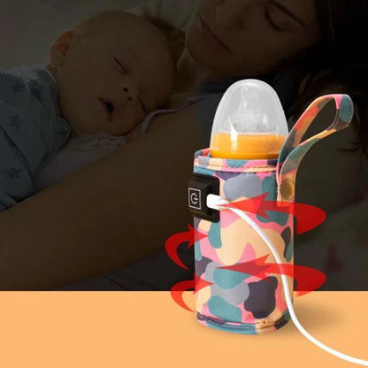 USB milk water warmer travel stroller insulated bag baby nursing bottle heater safe kids supplies