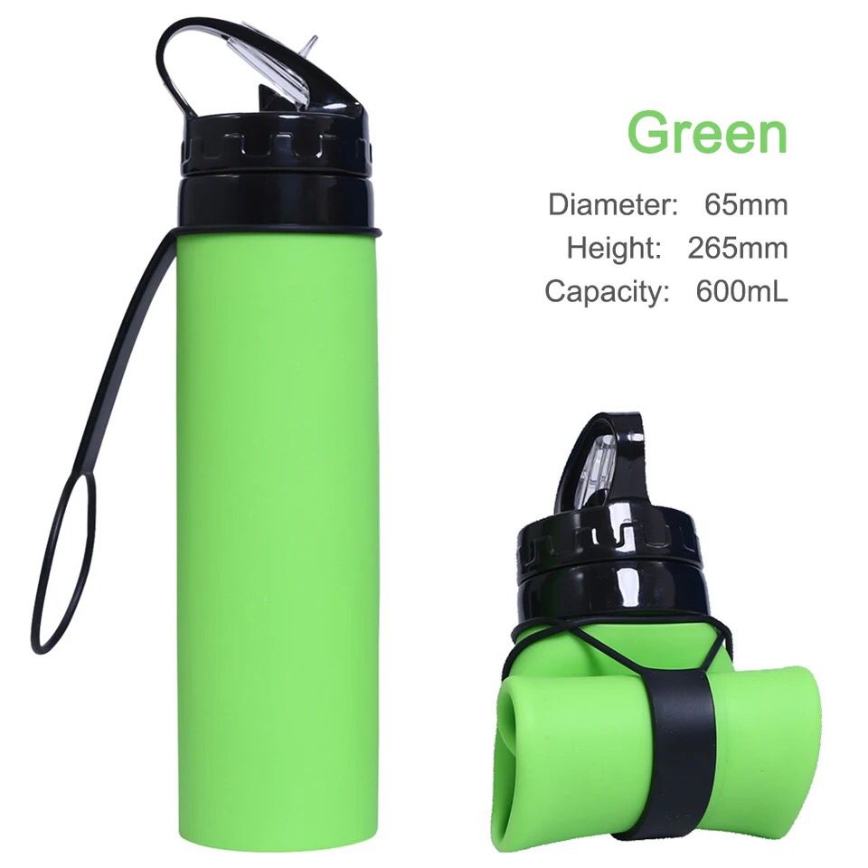 Folding Water Bottle Silicone Outdoor Fitness Sports Portable Water Bottle Folding For Travel Holiday Gifts. Athletes, AAU, softball, basketball, baseball, hockey, lax, lacrosse, volleyball, swimming, gymnastics, track and field