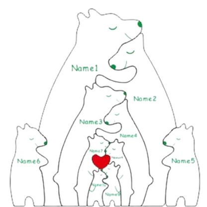 Bear Family Wooden Puzzle - Engage your child&