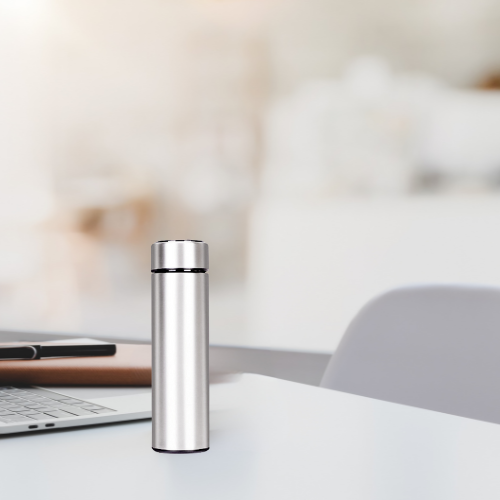 Stainless Steel Smart Water Bottle with Premium Quality, Intelligent Chip Technology, and LED Temperature Display. Silicone anti-slip pad for stability, lasting freshness for 24 hours cold/12 hours hot drinks. Includes stainless steel tea filter for tea enthusiasts