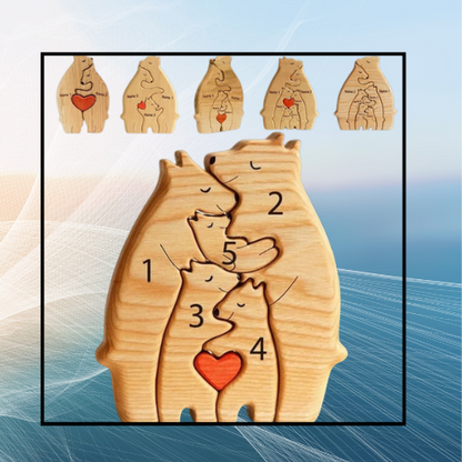 Bear Family Wooden Puzzle - Engage your child&