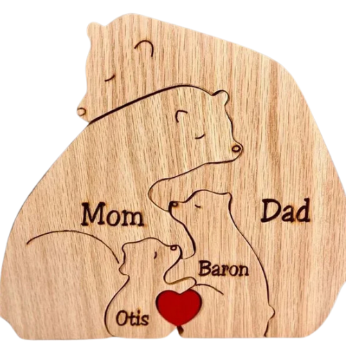 Bear Family Wooden Puzzle - Engage your child&