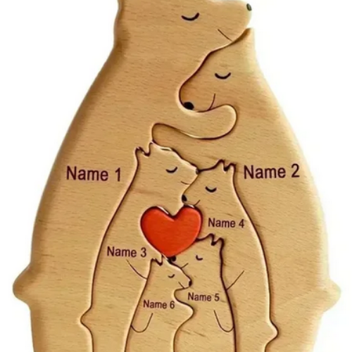 Bear Family Wooden Puzzle - Engage your child&