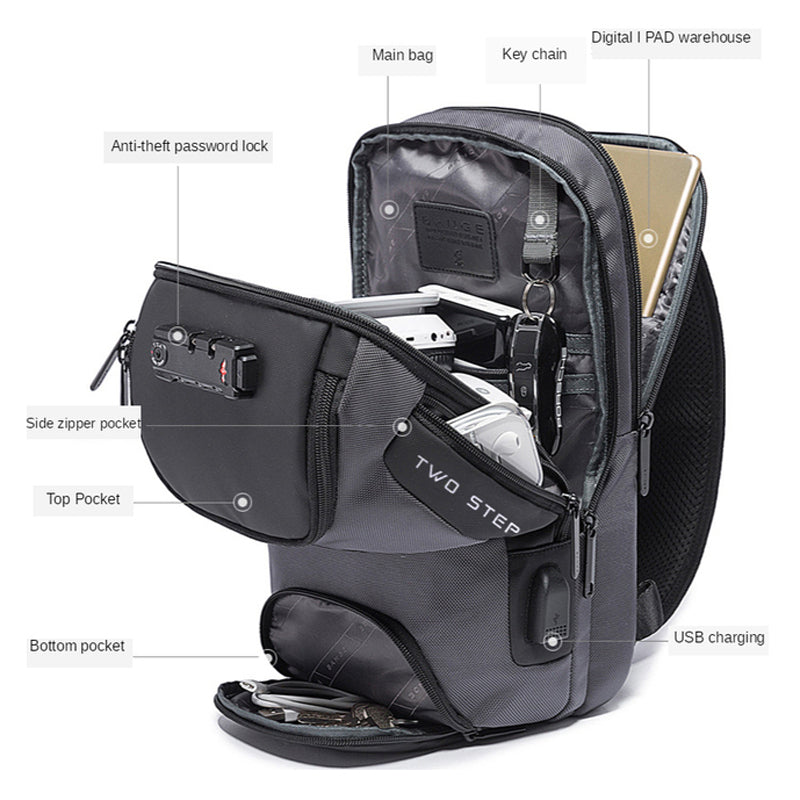 Stay Connected in Style: Multifunctional Messenger Bag with USB Charging Port – Your Ultimate On-the-Go Companion