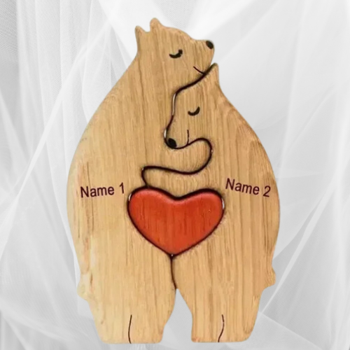 Bear Family Wooden Puzzle - Engage your child&