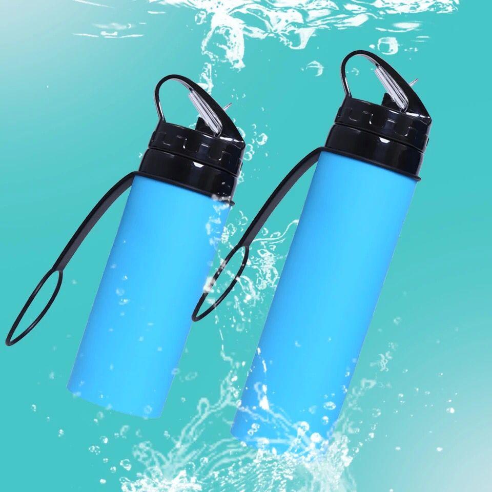 Folding Water Bottle Silicone Outdoor Fitness Sports Portable Water Bottle Folding For Travel Holiday Gifts. Athletes, AAU, softball, basketball, baseball, hockey, lax, lacrosse, volleyball, swimming, gymnastics, track and field